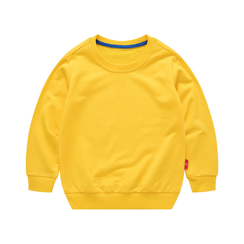 Boys Korean Round Neck Solid Color Loose Long Sleeve Pullover Boys Korean Round Neck Solid Color Loose Long Sleeve Pullover